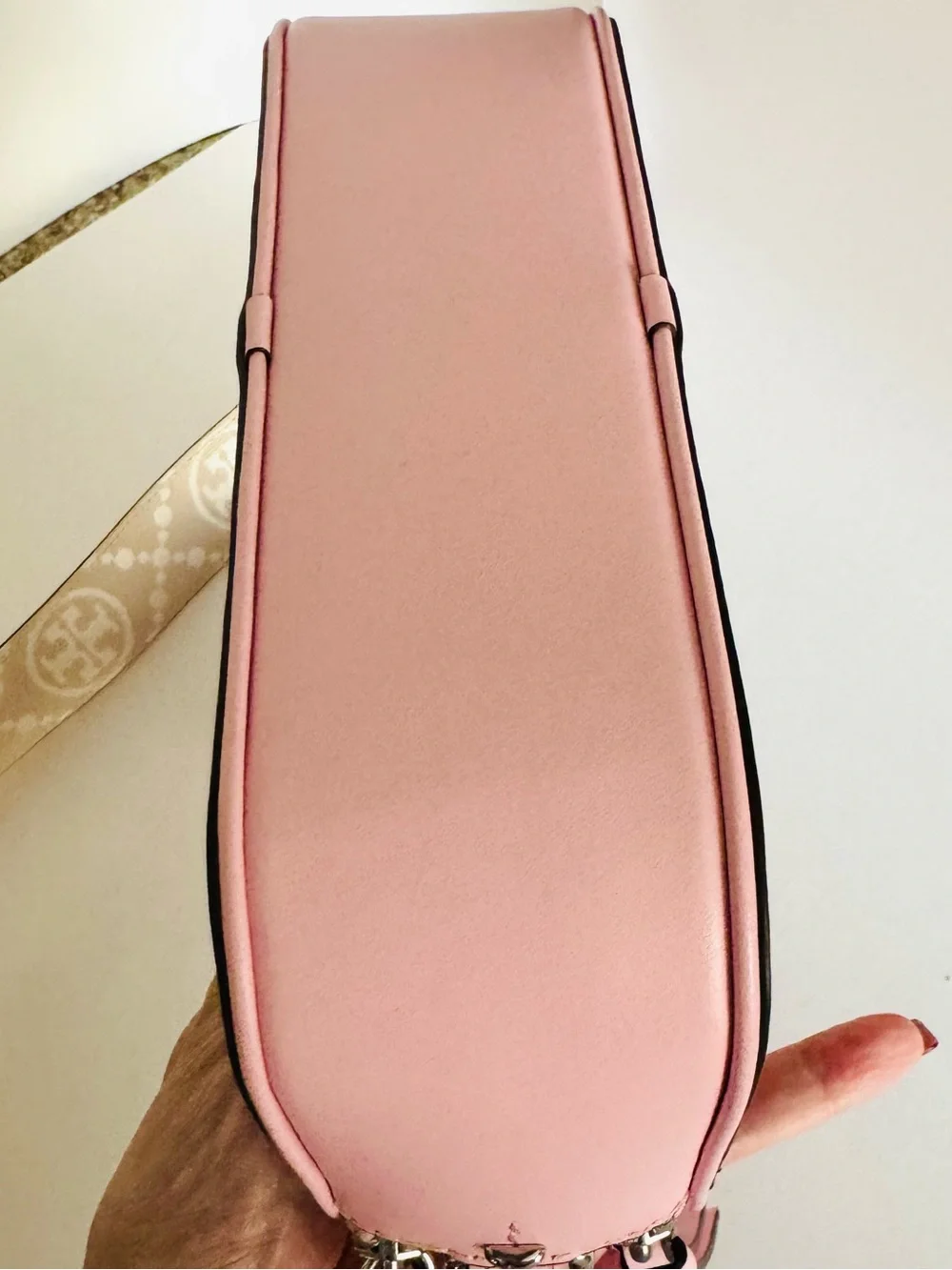 Tory Burch Miller Mini Camera Crossbody Bag SMOOTH Leather Candy Pink Plie NWOT